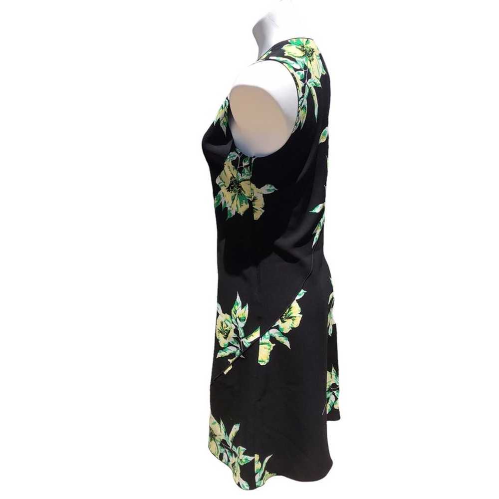 Proenza Schouler black green silk floral black kn… - image 4