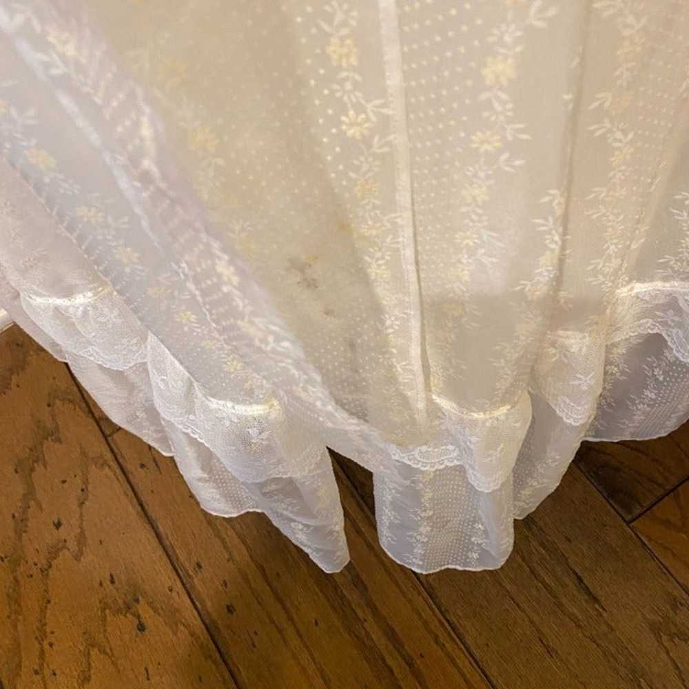 Vintage Victorian 60's, 70's Wedding Dress Prairi… - image 10