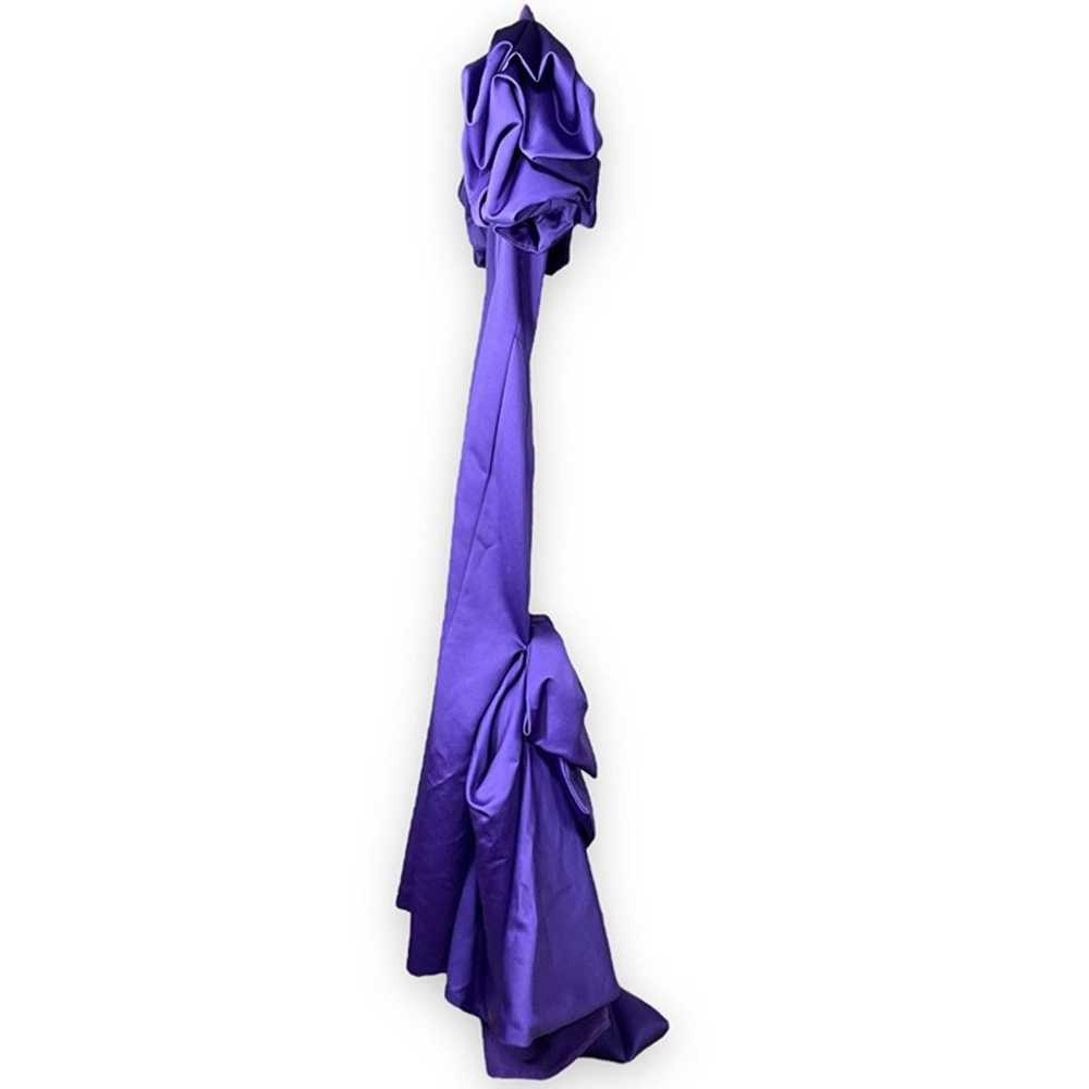 Vintage Victor Costa Purple Modest Ruffle Bow Tra… - image 10