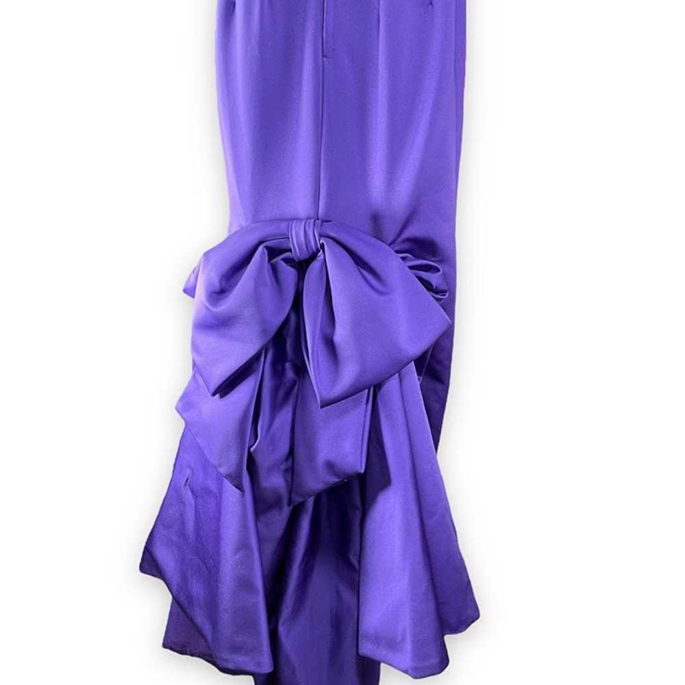 Vintage Victor Costa Purple Modest Ruffle Bow Tra… - image 11