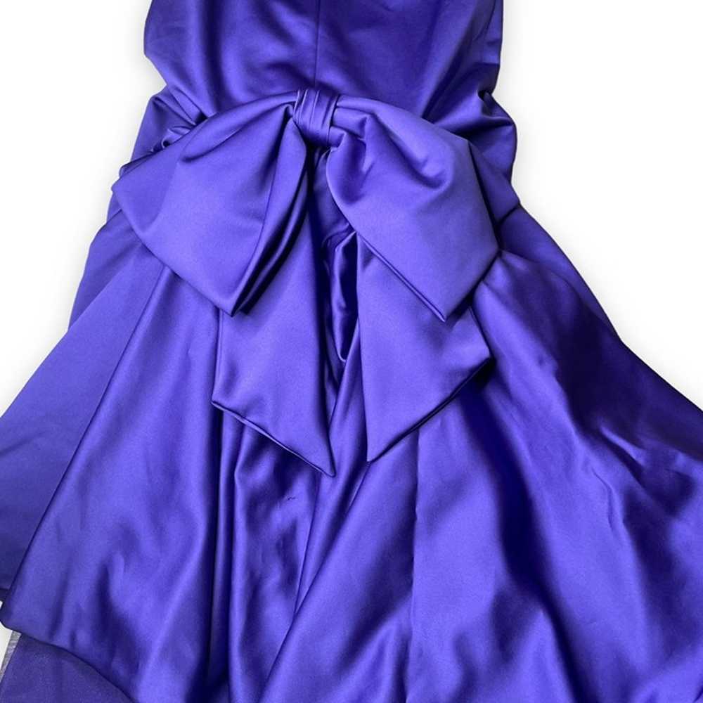 Vintage Victor Costa Purple Modest Ruffle Bow Tra… - image 12