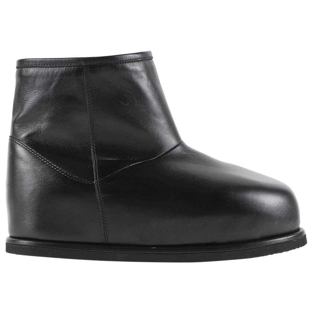 Amina Muaddi Leather ankle boots - image 1