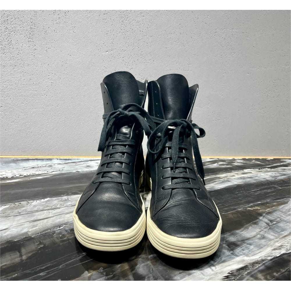 Rick Owens Leather high trainers - image 2