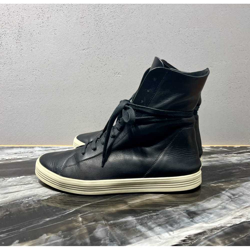 Rick Owens Leather high trainers - image 3