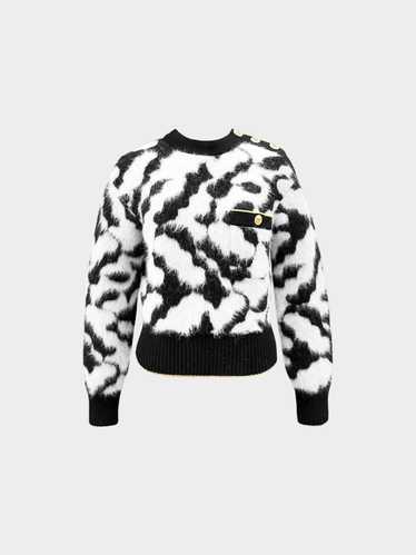 Chanel 2020 Black and White Alpaca Runway Sweater