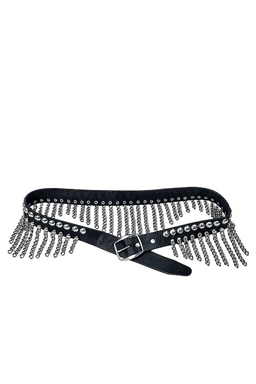 1980s Stud and Chain Fringe Belt Selected by Garb… - image 1