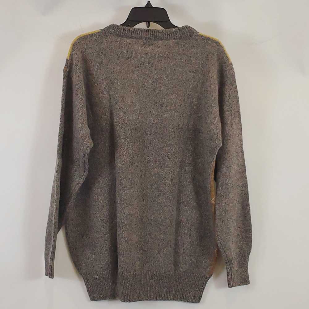 Trussardi Men Brown Plaid Sweater XL NWT - image 2