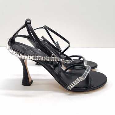 Marion Parke Embellished Wrap Heels Black 6.5 - image 1