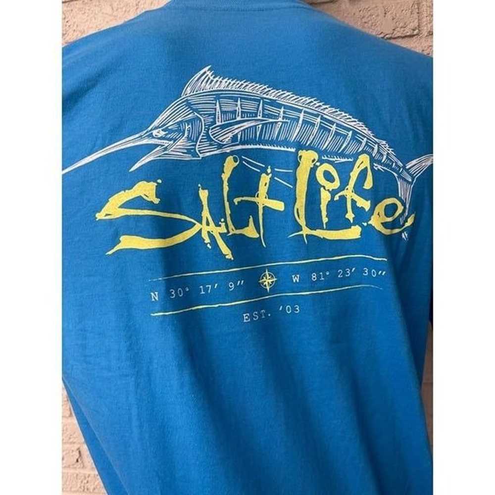 Salt Life Men’s Blue Short Sleeve Graphic T-Shirt… - image 5