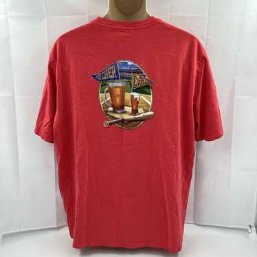Tommy Bahama Men’s T Shirt Coral Red Baseball Bee… - image 1