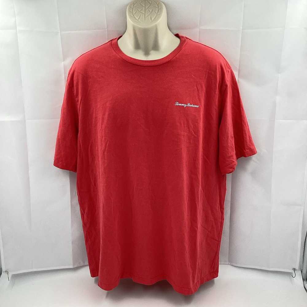 Tommy Bahama Men’s T Shirt Coral Red Baseball Bee… - image 2