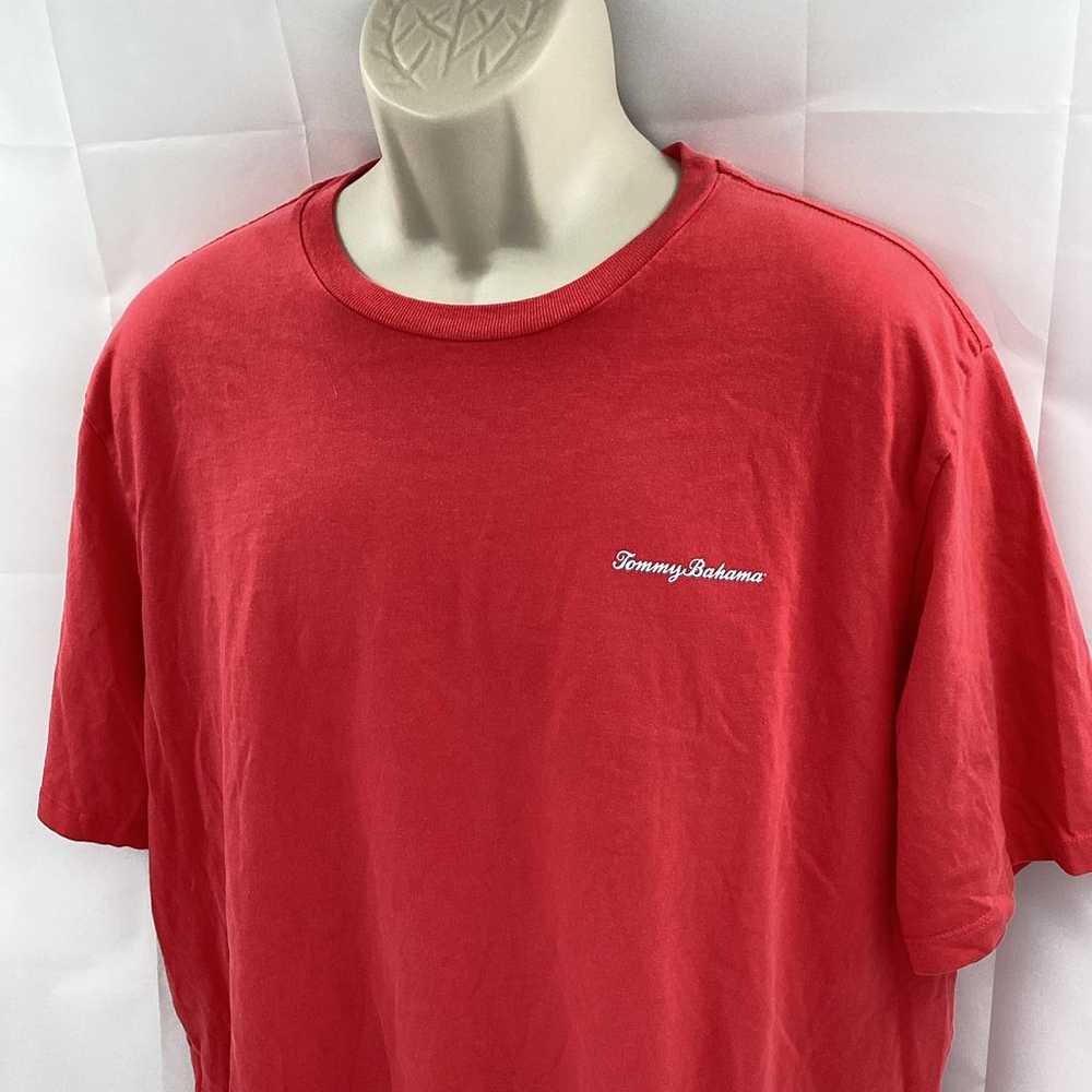 Tommy Bahama Men’s T Shirt Coral Red Baseball Bee… - image 3