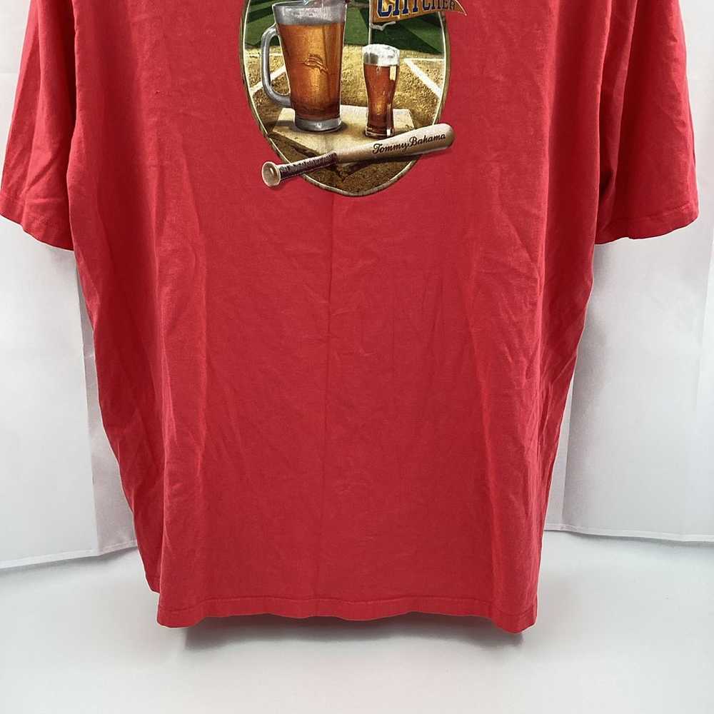 Tommy Bahama Men’s T Shirt Coral Red Baseball Bee… - image 7
