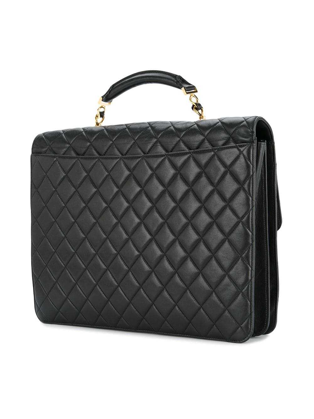 CHANEL Pre-Owned quilted briefcase business handb… - image 3