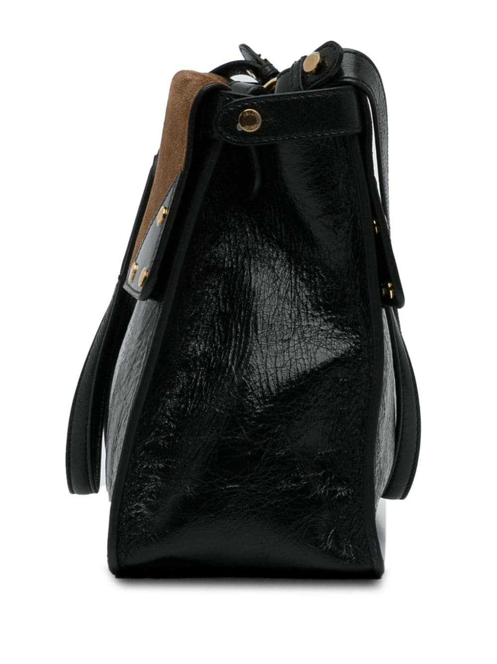 Fendi Pre-Owned 2000-2010 FF Flip satchel - Black - image 3