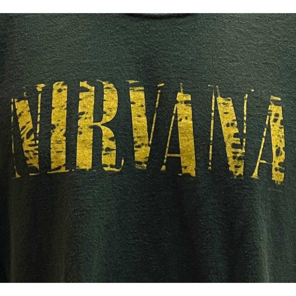 Nirvana Vintage Green Shirt With Name in Yellow  … - image 3