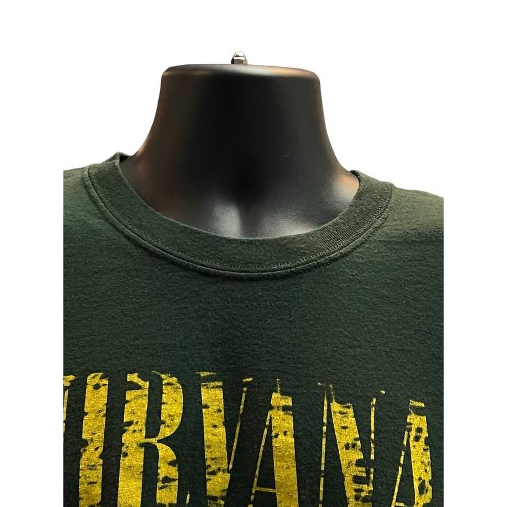Nirvana Vintage Green Shirt With Name in Yellow  … - image 4