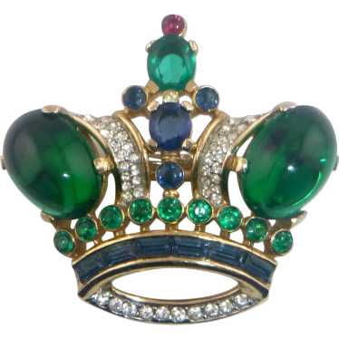 Trifari Crown Brooch - image 1
