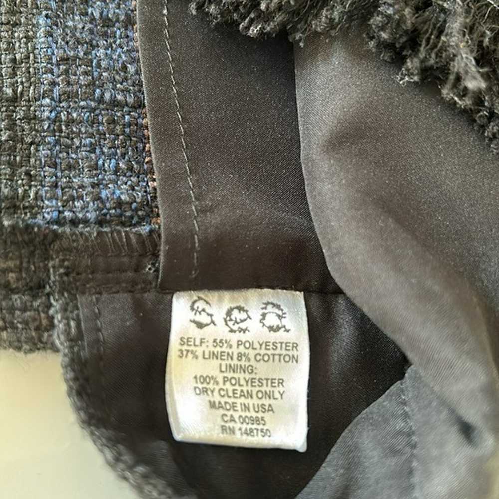 Sea New York Cut Out Side Tweed Fringe Linen Blen… - image 9