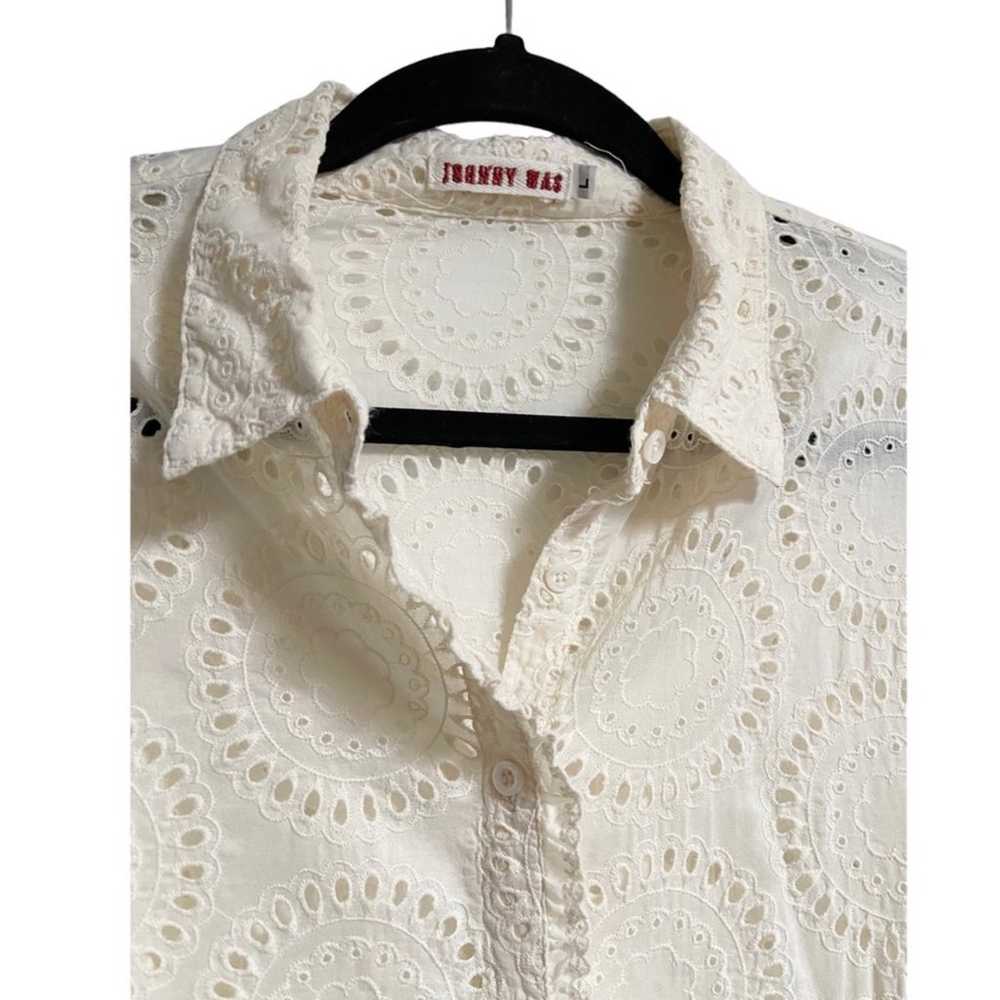 Johnny Was Eyelet Button Down - image 3