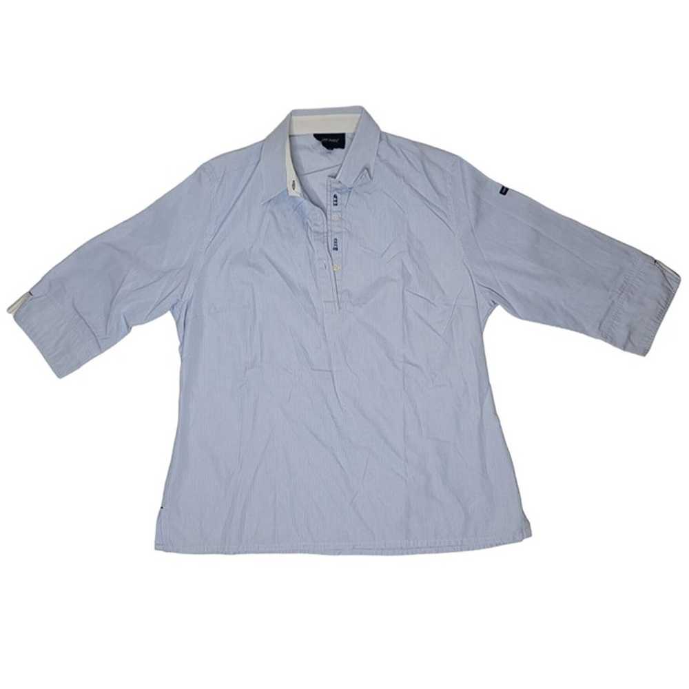 Saint James pinstriped 100% cotton collared shirt… - image 3