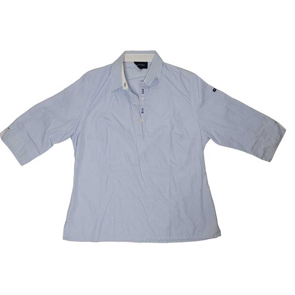 Saint James pinstriped 100% cotton collared shirt… - image 6