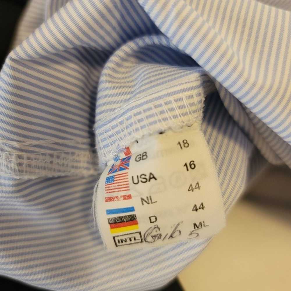Saint James pinstriped 100% cotton collared shirt… - image 8