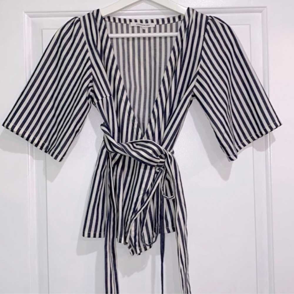 Emerson Fry striped wrap top size xsmall - image 7