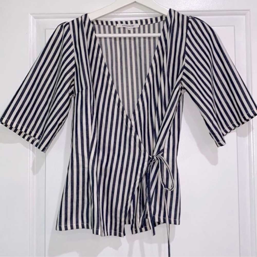 Emerson Fry striped wrap top size xsmall - image 8