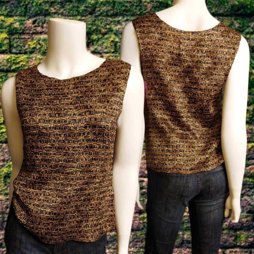 Causal Corner Annex Tank Top Popcorn Pattern Vint… - image 1