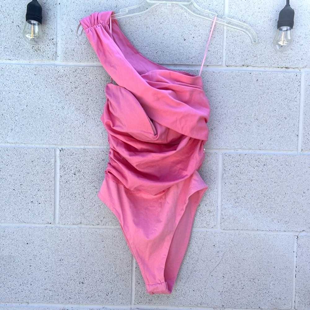 Atoir Never Really Over Bodysuit Pink One Shoulde… - image 2