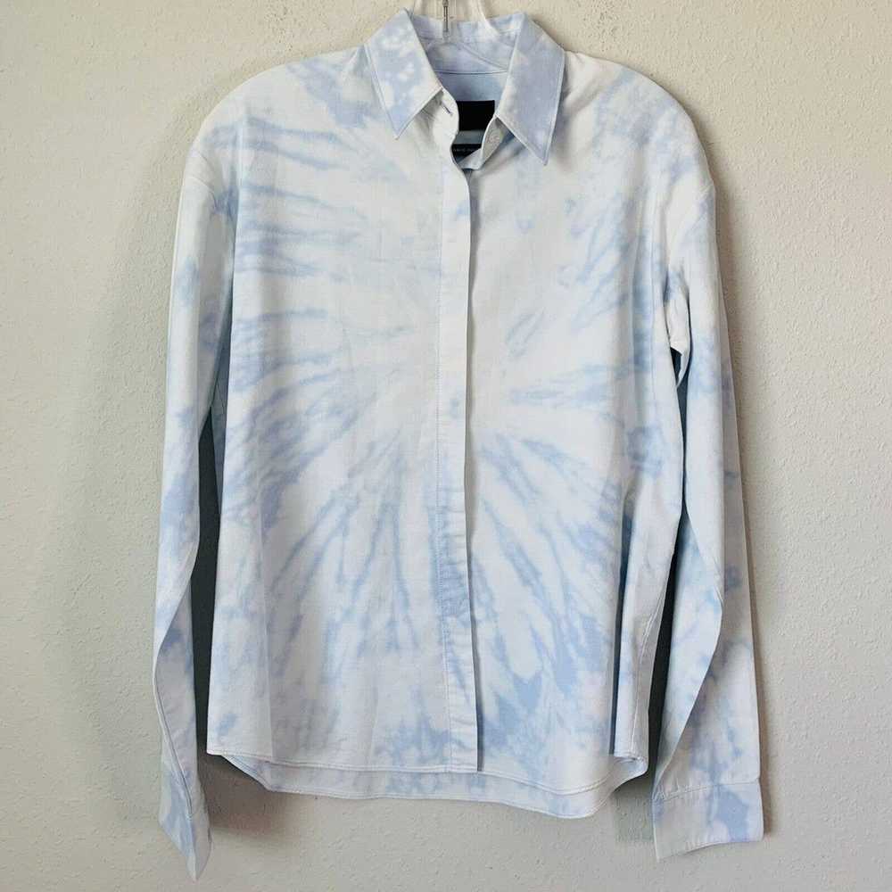 RTA Denim Tie Dye Button Down Oversized Long Slee… - image 1