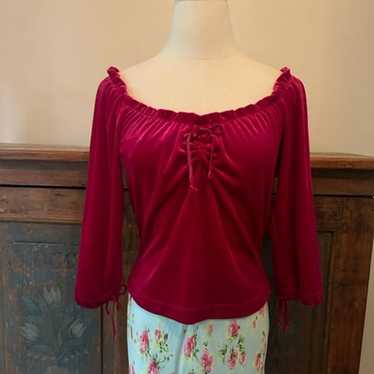 Vintage Betsey Johnson Velvet Top - image 1