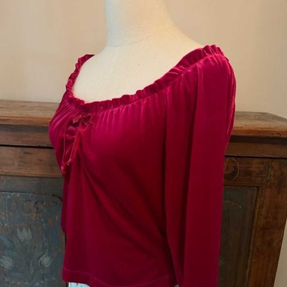 Vintage Betsey Johnson Velvet Top - image 5