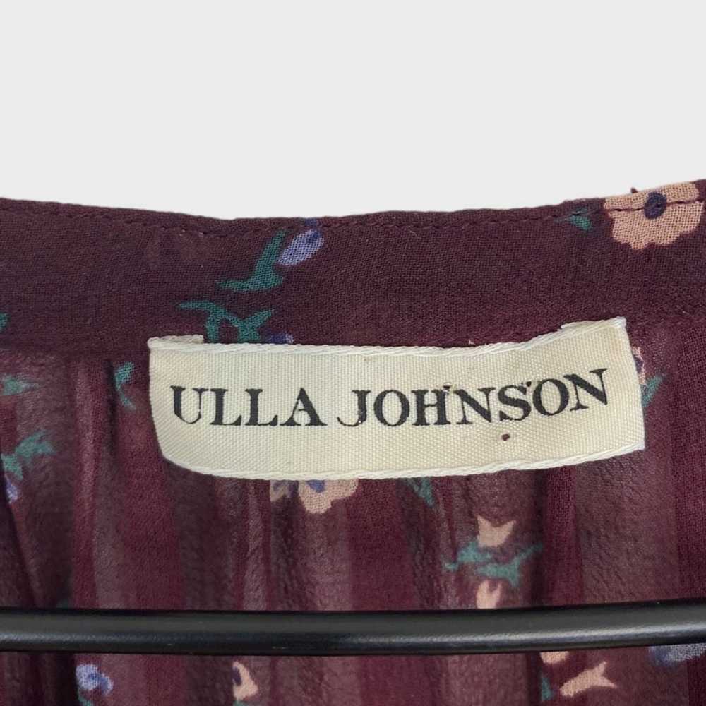 Ulla Johnson Burgundy Floral Embroidered Sheer Li… - image 6