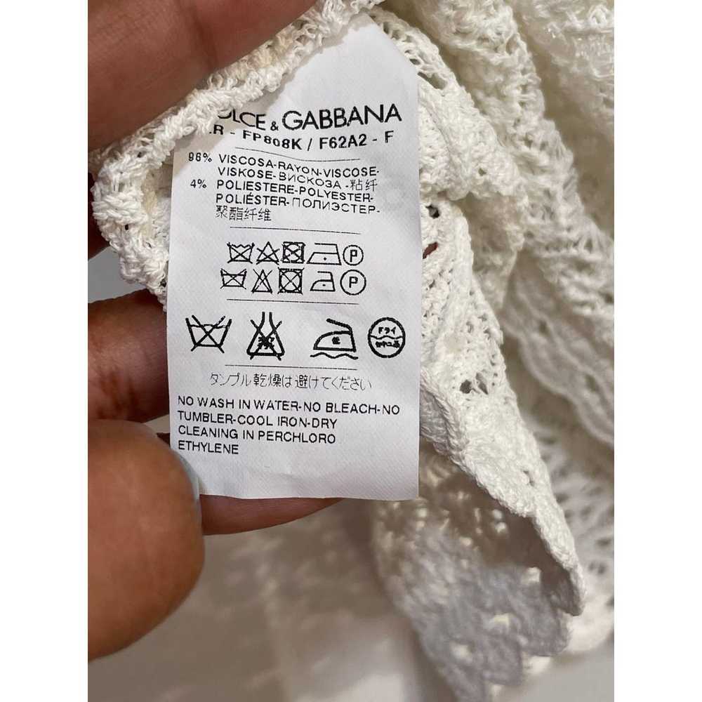 Dolce & Gabbana  Knit white shirt Sz 42 - image 4
