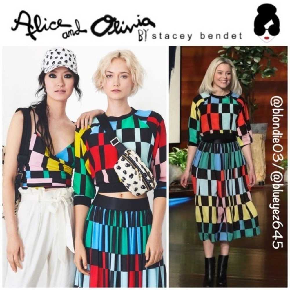 Alice + Olivia “Calvin” Colorblock Top M - image 1