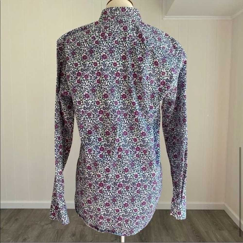 Ted Baker Button Down Blouse Purple Floral - image 4