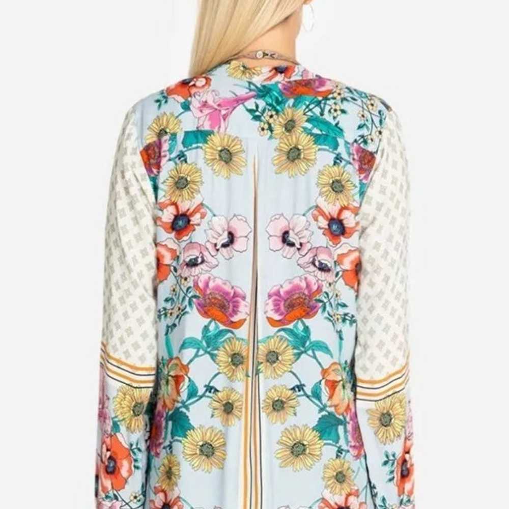 Johnny Was Becca V-Neck Embroidered Blouse Tunic … - image 2