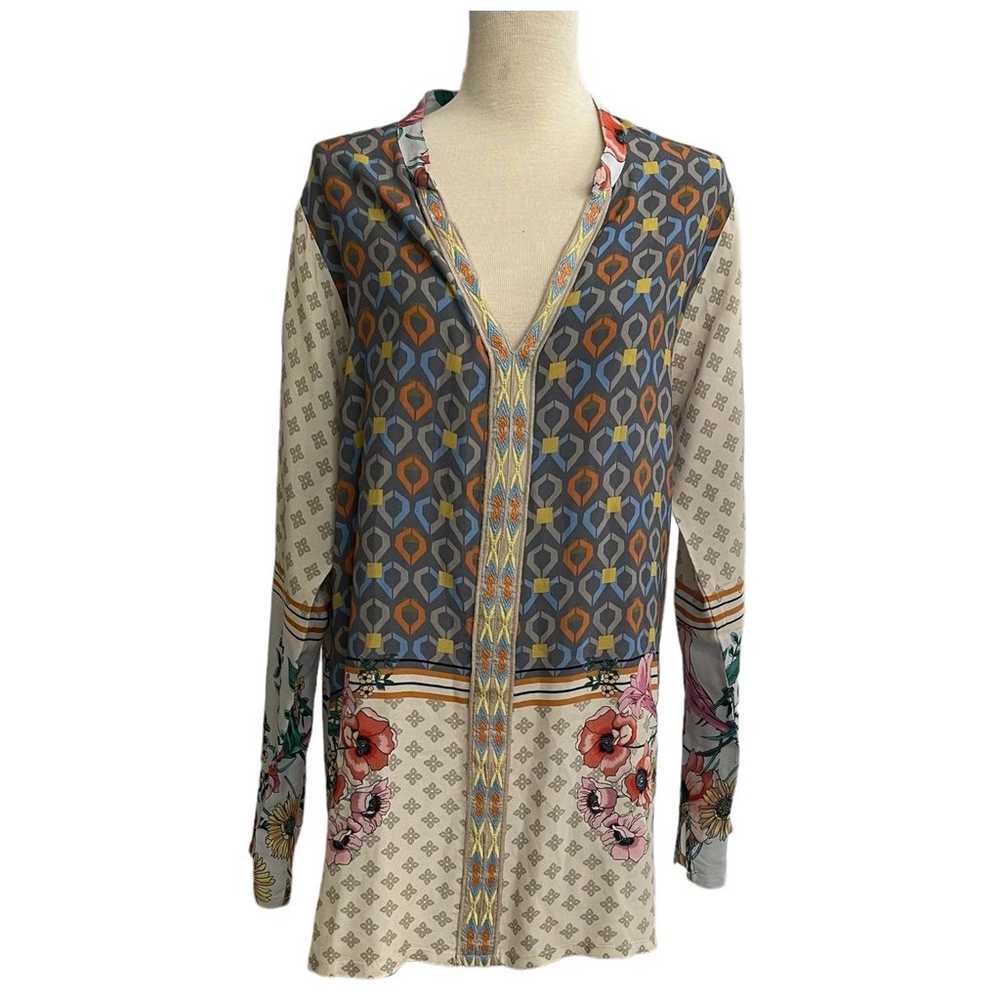 Johnny Was Becca V-Neck Embroidered Blouse Tunic … - image 4