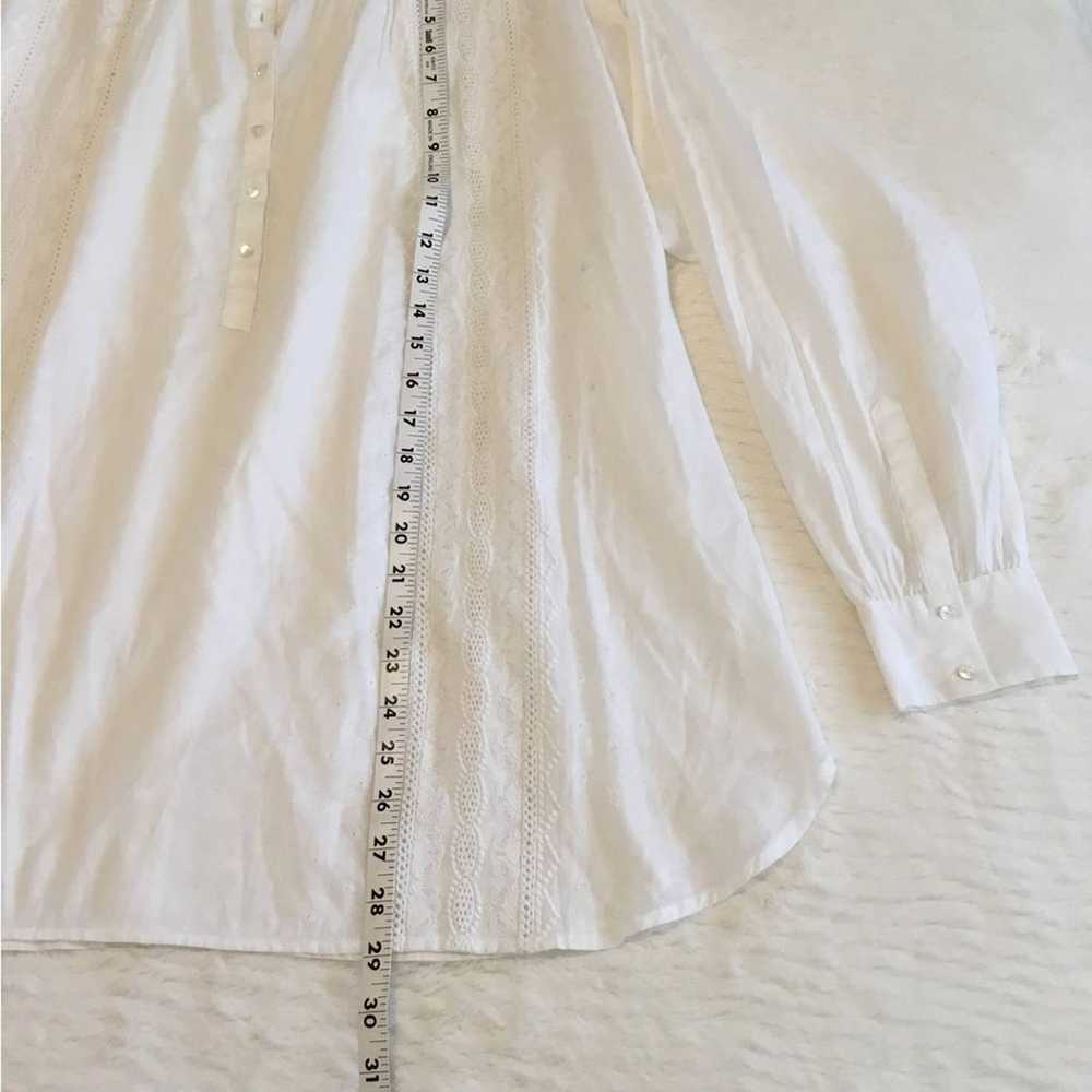 Nili Lotan Selene Embroidered Cotton White Blouse… - image 4