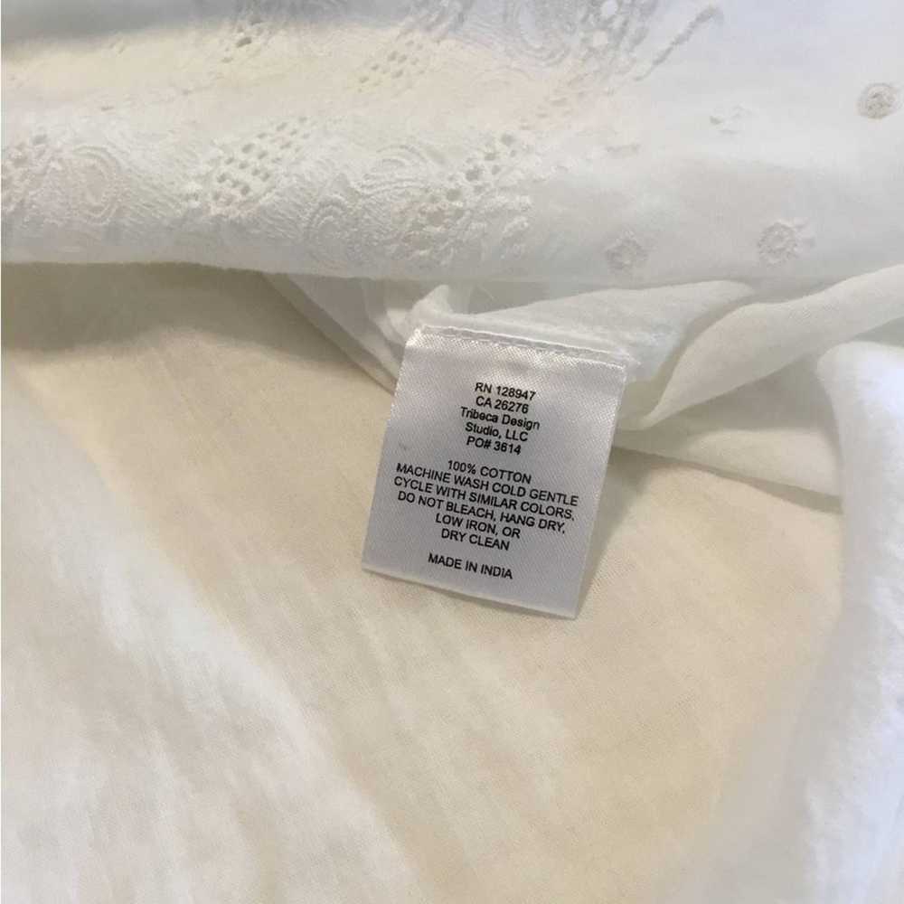 Nili Lotan Selene Embroidered Cotton White Blouse… - image 7