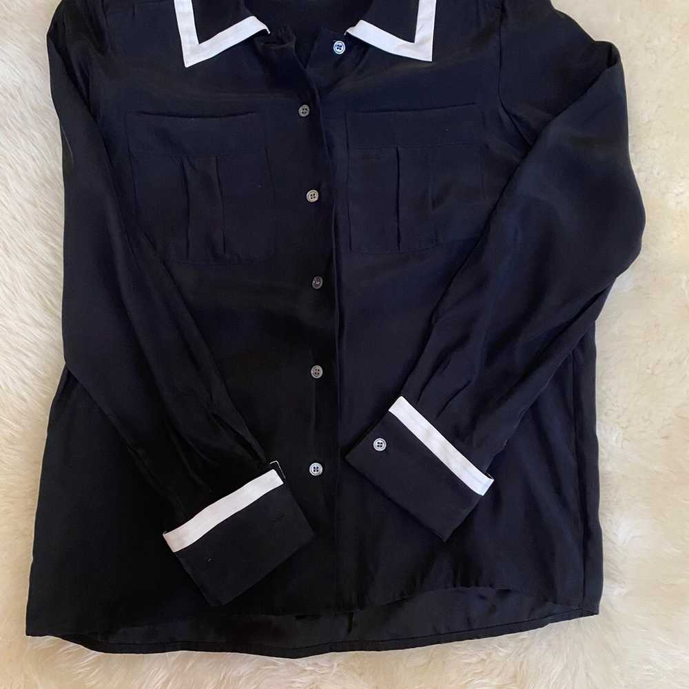 FRAME Black silk blouse - image 3