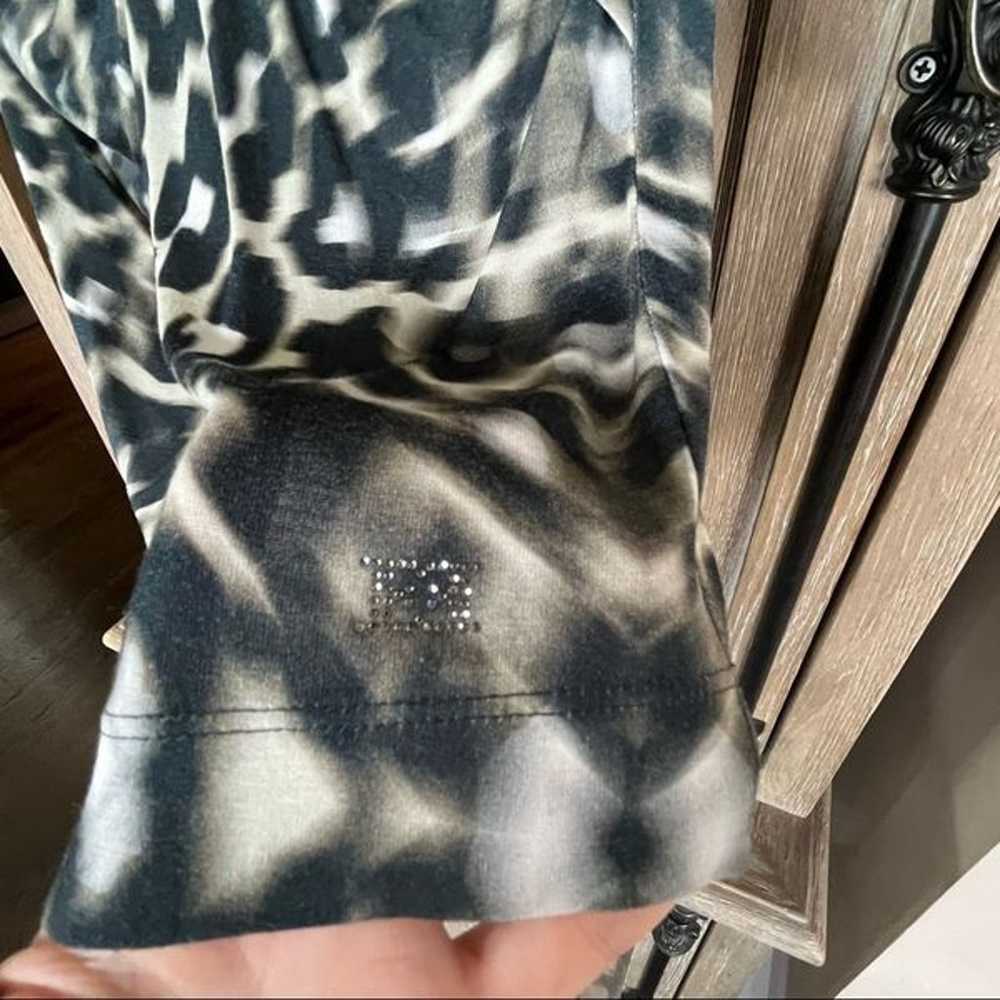 Escada blouse tank animal print rouched medium - image 5