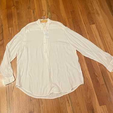 NWT Jack Rogers White Button Up Shirt Size Medium - image 1