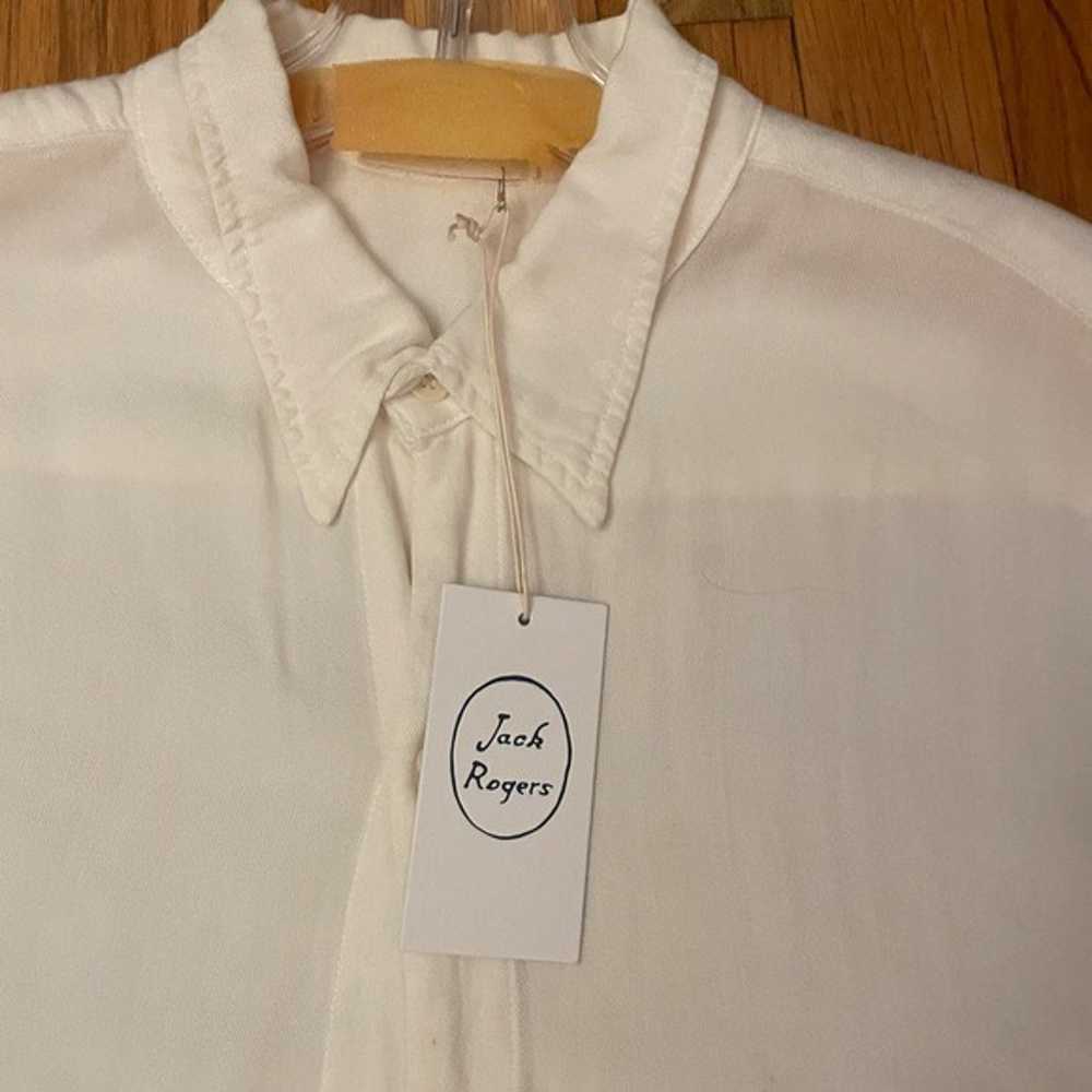 NWT Jack Rogers White Button Up Shirt Size Medium - image 3