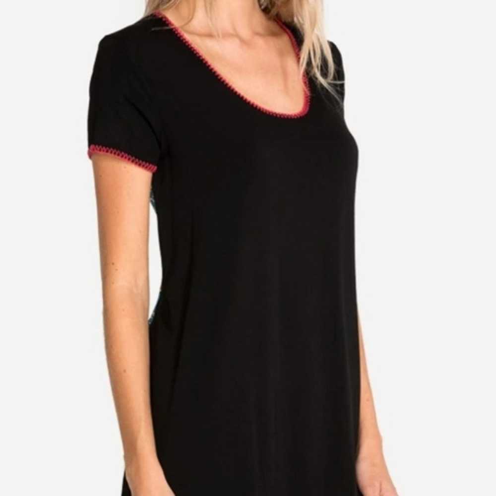 Johnny Was Nikky Drape Stretch Silk Tunic TOP - image 2