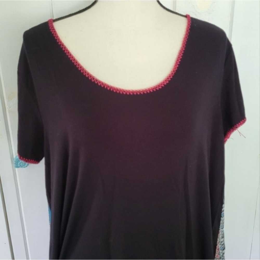 Johnny Was Nikky Drape Stretch Silk Tunic TOP - image 4