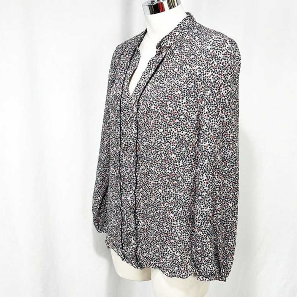 CHARLOTTE Brody 100% Silk Floral Blouse Large - image 2