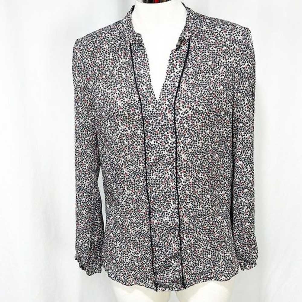 CHARLOTTE Brody 100% Silk Floral Blouse Large - image 9